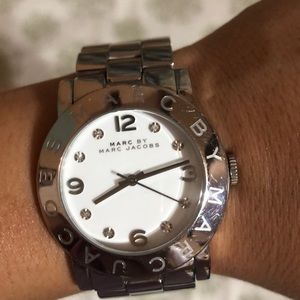 Amy White Dial Stainless Steel Ladies Watch